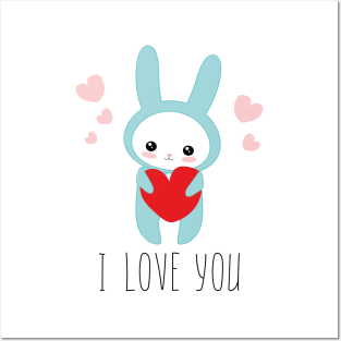 I love you cute T-shirt Posters and Art